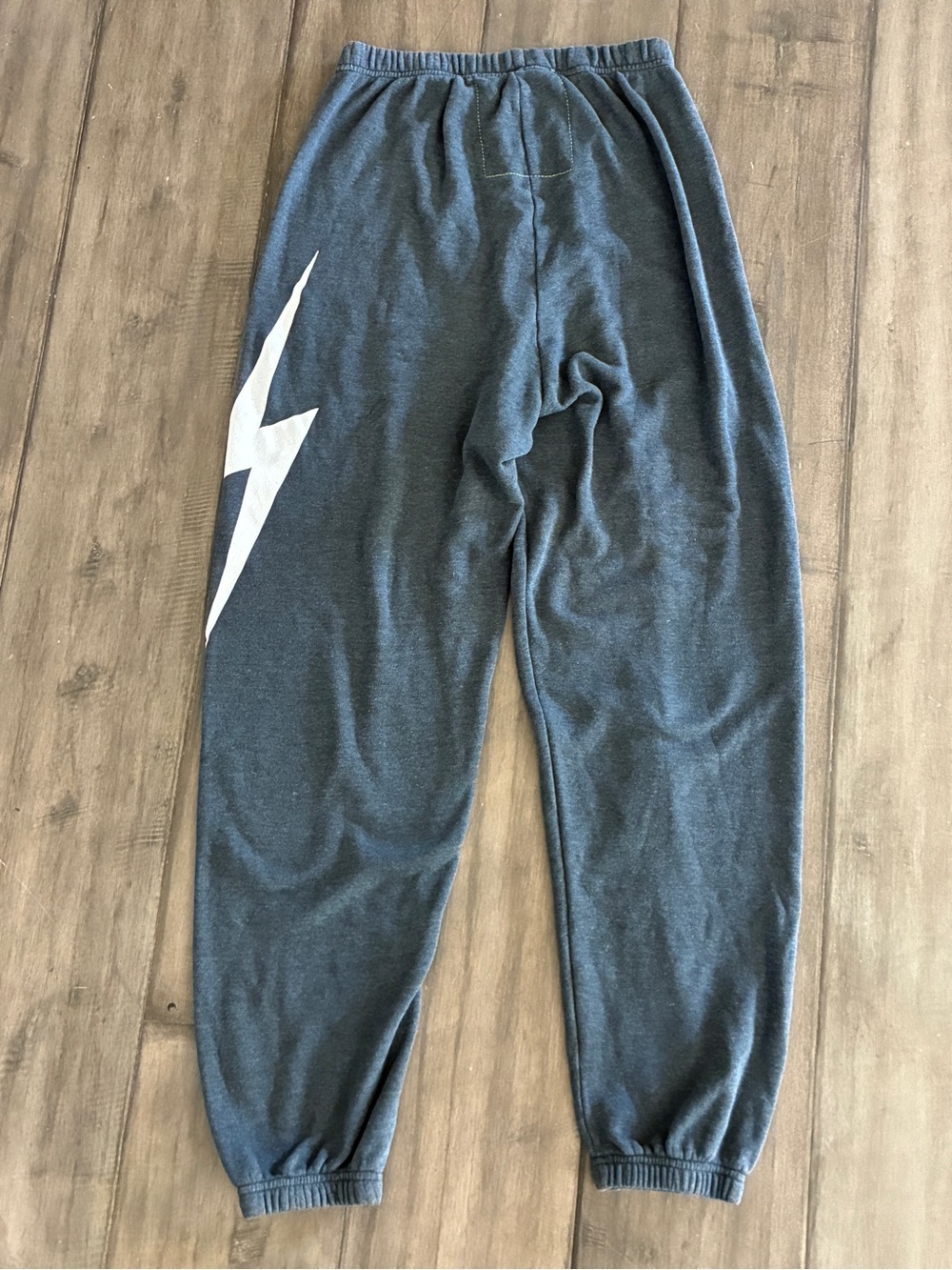 Aviator Nation Charcoal Lightning Bolt Joggers - Size Large